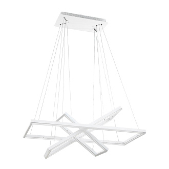 Подвесной cветильник 80*40*120 см, LED 140W, 3000 / 6000K, Белый, Матовый LED4U L11001-3HL WH