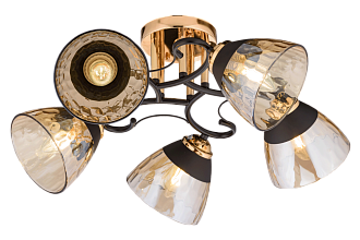 Люстра Ø560 x H230, мм, 5*40W (200W), GOLD+BLACK(ЗОЛОТО+ЧЁРНЫЙ) Rilon 06770/5 GOLD+BLACK