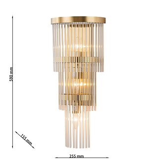 Бра 15,5*25,5*57,5 см, 3*E14, 120W, Favourite Regal 4308-3W золотой