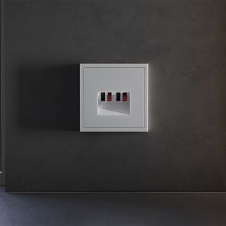 Накладка для розетки акустической 4-местной , S70, серый Voltum VLS001516