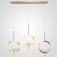 Подвесной светильник LOTOS ONE 3 80*24*60 см, 3*G9*40W, ImperiumLoft LOTOS-ONE01, Латунь