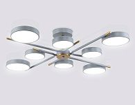 Люстра светодиодная на штанге **17- см, **W, 3000-6000K, Ambrella Light Comfort FL516339, серый, медь