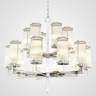 Подвесная люстра Сilindery Silver D75 75,5*75,5*73 см, 16*E14*40W, ImperiumLoft сilindery01, Серебристый