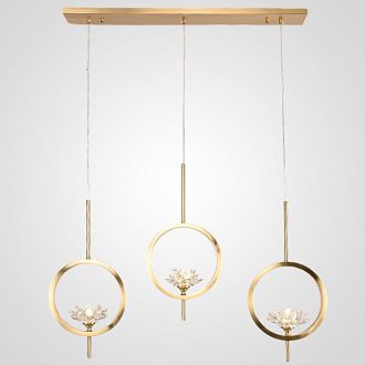 Подвесной светильник LOTOS ONE 3 80*24*60 см, 3*G9*40W, ImperiumLoft LOTOS-ONE01, Латунь