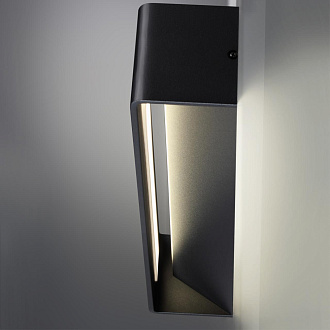 Светильник ландшафтный светодиодный настенный 40*8* см, LED 18W*4000 К, Novotech Street Asa, черный, 359167