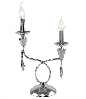 Светильник настольный 28*8*41 см, 2*E14 40W Хром Stilfort Grace 1053/09/02T