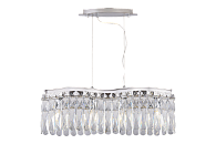 Люстра L650 x W140 x H230 (700), мм, 4*40W (160W), CHROME+CLEAR (Хром + Прозрачный Хрусталь) NewRgy 5683R/4A CHROME+CLEAR