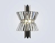 Бра с хрусталем 31*18*46- см, 2*E14*40W, K, Ambrella Light High Light LH41032, черный
