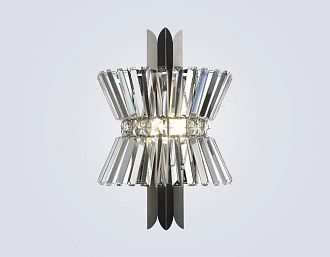 Бра с хрусталем 31*18*46- см, 2*E14*40W, K, Ambrella Light High Light LH41032, черный