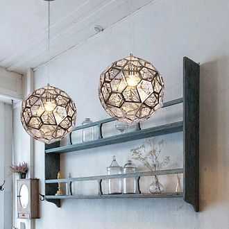 Люстра Etch Web Gold 67*67*67 см, 1*E27*60W, ImperiumLoft 40.019, Золотистый