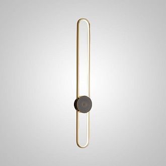 Бра HEIDY L H90 Brass Black 9*9*90 см, 1*LED*26W, 3000, 4000, 5000K, ImperiumLoft heidy-l01, Латунь, Чёрный