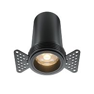 Встраиваемый спот 6 см, 12W, 3000K, Maytoni Technical Focus Led DL125-L12-3K-TRS-B, черный, вр 7 см