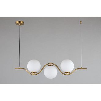 Подвесной светильник 80*15*40-120 см, 3*G9, 5W, Aployt Jagna APL.312.13.03, латунный