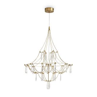 Подвесной светильник 80-170 см, LED*18W, 3000K, Freya Amela FR6138PL-L21BS, Латунь