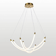 Люстра подвесная 70*50 см, 4*led*13W, 3000K, 12 м2 Lussole Bartow LSP-7247 матовое золото