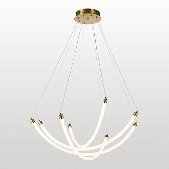 Люстра подвесная 70*50 см, 4*led*13W, 3000K, 12 м2 Lussole Bartow LSP-7247 матовое золото