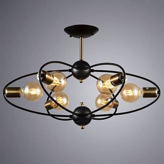 Потолочная люстра Arte Lamp Glasgow A1963PL-6BK, диаметр 62 см, черный