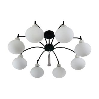 Люстра потолочная *85,5*43-43 см, 8*E14*40W, Lumion Gloriya LUM8273/8C, черный; серый