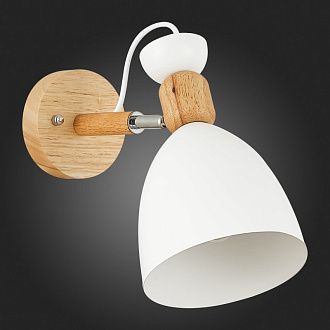 Светильник настенный 14 см,  EVOLUCE BALCAMO SLE103801-01 Светлое дерево, Белый