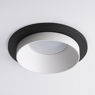 Встраиваемый точечный светильник 114 MR16 белый/черный Elektrostandard, вр 6,4 см