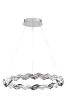 7278-6 CHROME+FINISH+CLEAR/SMOKY CRISTALL Люстра NW 21W 3000-6000K*LED, Ø600 x H70(1500), NewRgy CHROME+FINISH+CLEAR/SMOKY CRISTALL(ХРОМ +ДЫМЧАТЫЙ ХРУСТАЛЬ)