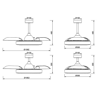 Подвесной светильник *106,2*48 см, LED *  60W, 3000К-6000К Mantra Coin 8216, белый