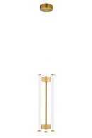 Люстра Ø150 x H500(1500), мм, 22W 4000K, BRASS(Латунь) NewRgy 2312M-DW BRASS