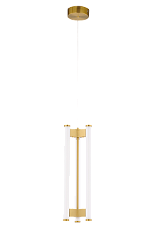 Люстра Ø150 x H500(1500), мм, 22W 4000K, BRASS(Латунь) NewRgy 2312M-DW BRASS