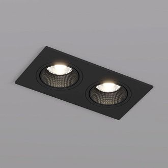 Светильник встраиваемый 17,3*9,3*3,4 см, вр 16*8 см, 2*GU5.3*10W, Denkirs Rodvig DK3072-BK, черный