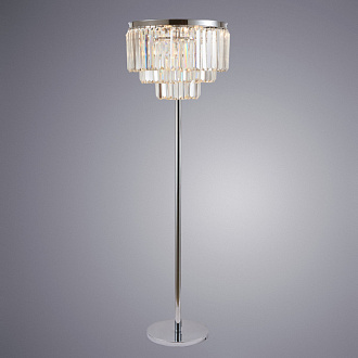 Торшер Divinare Nova 3001/02 PN-6, хром-хрусталь