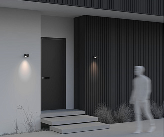 Настенный уличный светильник Maytoni Outdoor Wall Street O010WL-01B черный
