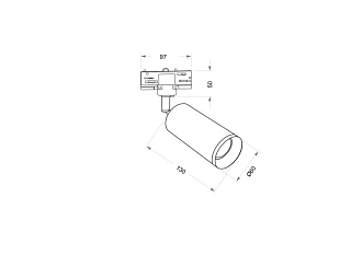 Трековый светильник трехфазный Maytoni Technical Focus TR028-3-GU10-B Черный