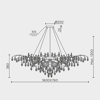 Подвесная люстра MODESTYLE MS.2118.1600 BS