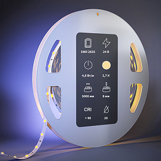 Светодиодная лента Ultra 12В 2835 4,8Вт/м 3000К 5м IP65 201006 Maytoni  Led Strip, цена за метр, отгружается по  5 м