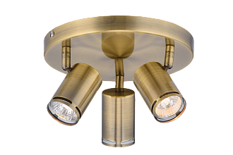 Спот Ø300 x H130, мм, 3*15W (45W), AB (Бронза) Sfera Sveta 8766-03/P302 AB
