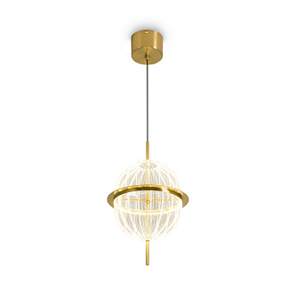 Подвесной светильник 230 см, LED,  17W, 3000К, Freya Whisper FR6184PL-L17BS латунный