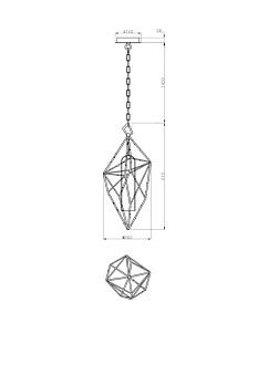 Люстра *26*148 см, 1*LED*5W, K, Lucia Tucci Naomi NAOMI 4750.1 gold, золотой