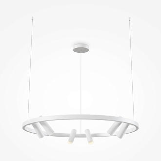Подвесная светодиодная люстра 90 см, 40W, 3000-4000К Maytoni Satellite  MOD102PL-L42WK белый