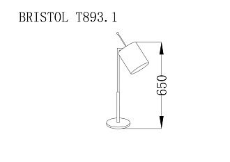 Настольная лампа *15*65 см, 1*E27*60W, Lucia Tucci Bristol BRISTOL T893.1, хром