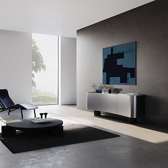 Розетка акустическая встраиваемая Voltum S70 4-местная, черный матовый пластик Soft touch VLS060308