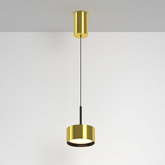 Подвесной светильник 12*12*16,4 см, LED, 12W, 3000К, Maytoni Technical Glare P102PL-12W3K-BS латунный