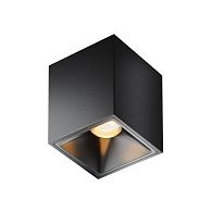 Потолочный светильник 6*6-7,5 см, LED*8W, 2700K, Maytoni Alfa LED 50° C065CL-8W2.7K-SQ-B, Черный