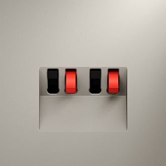 Розетка акустическая встраиваемая Voltum S70 4-местная, кашемир пластик Soft touch VLS060303