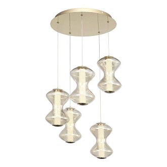 Каскадная люстра *45*-200 см, 1*LED, 28W, 3000K, ST-Luce Spine SL6136.233.01, золотой
