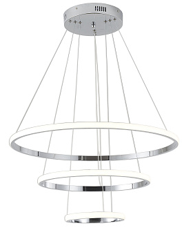 Светильник подвесной 40/60/80 см, LED 120W 4000K хром Zortes Ringolight ZRS.33321.120C