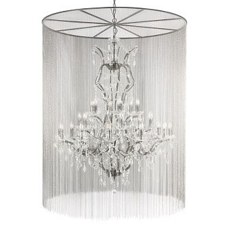 Подвесная люстра 120 см, Loft IT Vaille Crystal 10450/1200, графит