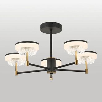 Люстра потолочная *73*36-36 см, 5*LED*7W, 4000K, Lussole  LSP-7483, черный