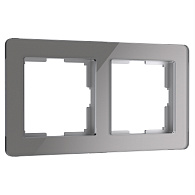 W0022704 Рамка на 2 поста Acrylic, графит Werkel, 4690389184864