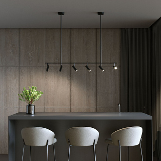 Светильник 135*12,2*158 см, *LED, 36W, 6000;4000;3000 Eurosvet Epiphania 20252/6 LED, черный