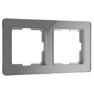 W0022704 Рамка на 2 поста Acrylic, графит Werkel, 4690389184864